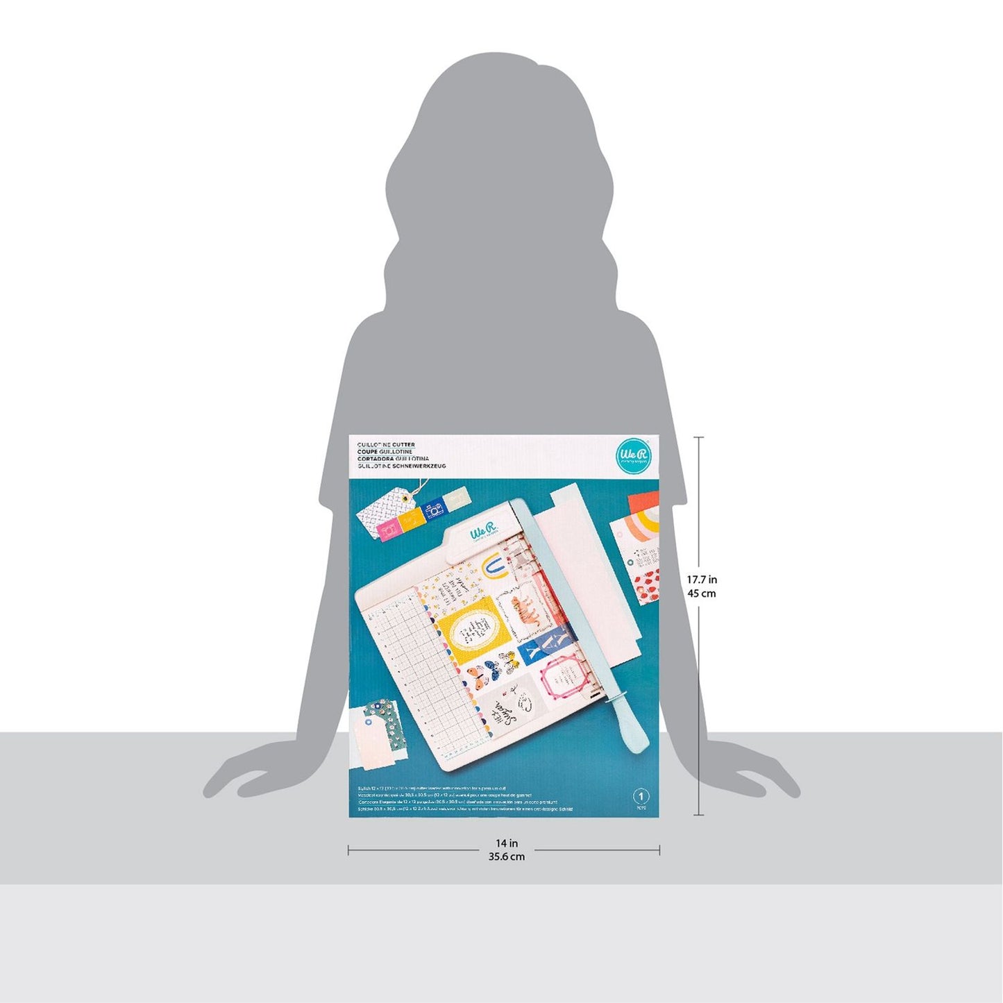 We R Memory Keepers Large Guillotine Cutter 12"- BLUE