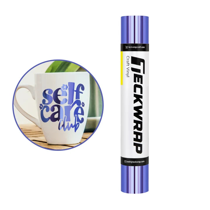 Bubble Free Mirror Chrome Adhesive Vinyl-Blue Lavender