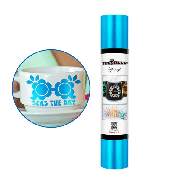 TeckWrap Metallic Cool Blue Satin Adhesive Vinyl