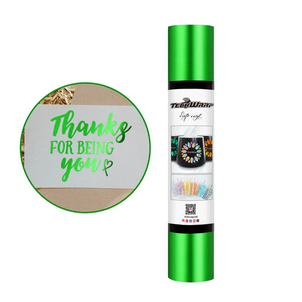 TeckWrap Metallic Grass Green Satin Chrome Adhesive Vinyl