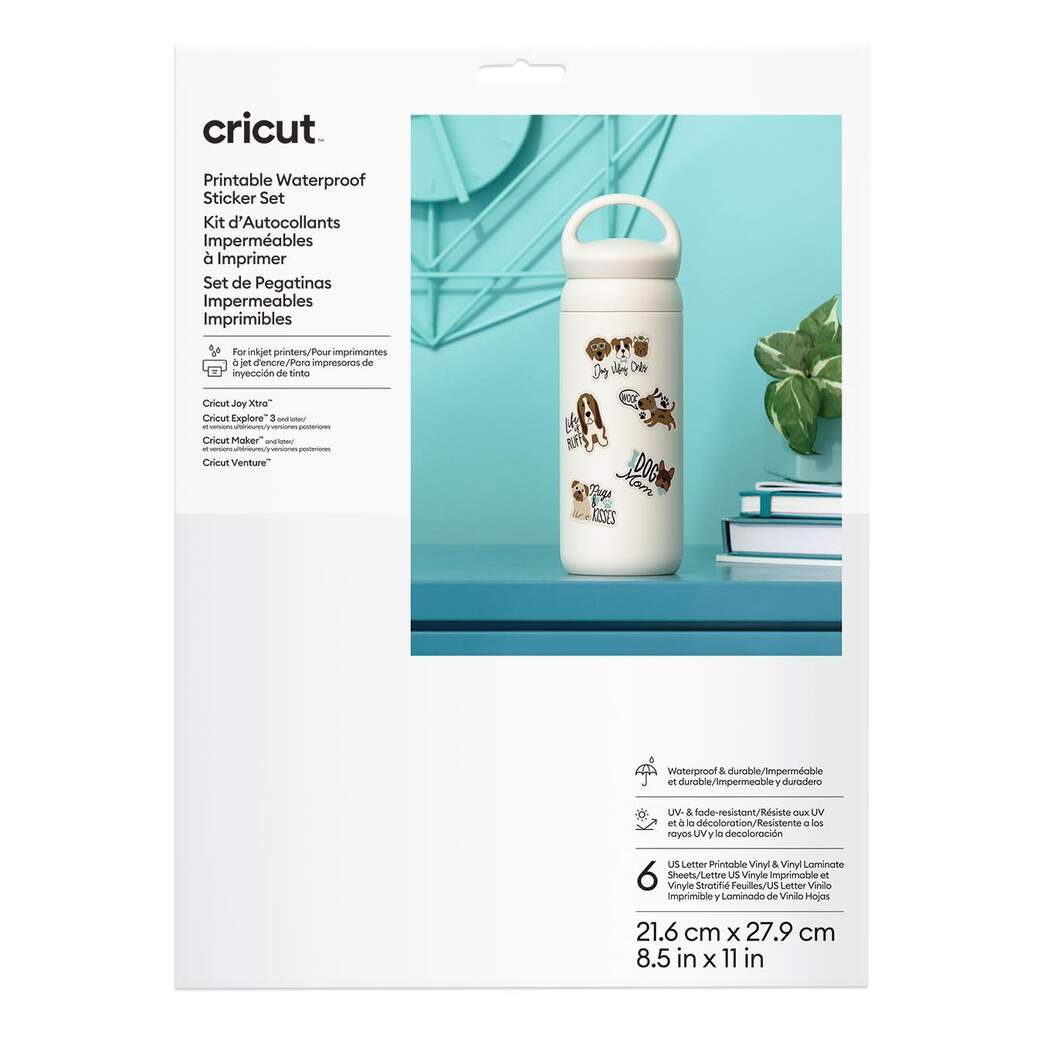 Cricut® Printable Waterproof Sticker Set US Letter (6 ct) The Craft