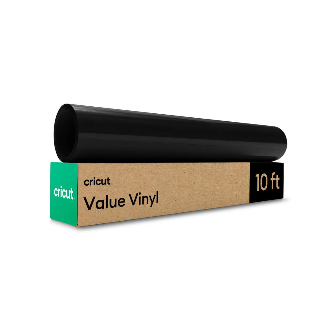 Cricut Value Vinyl (12 in x 10 ft)– Black