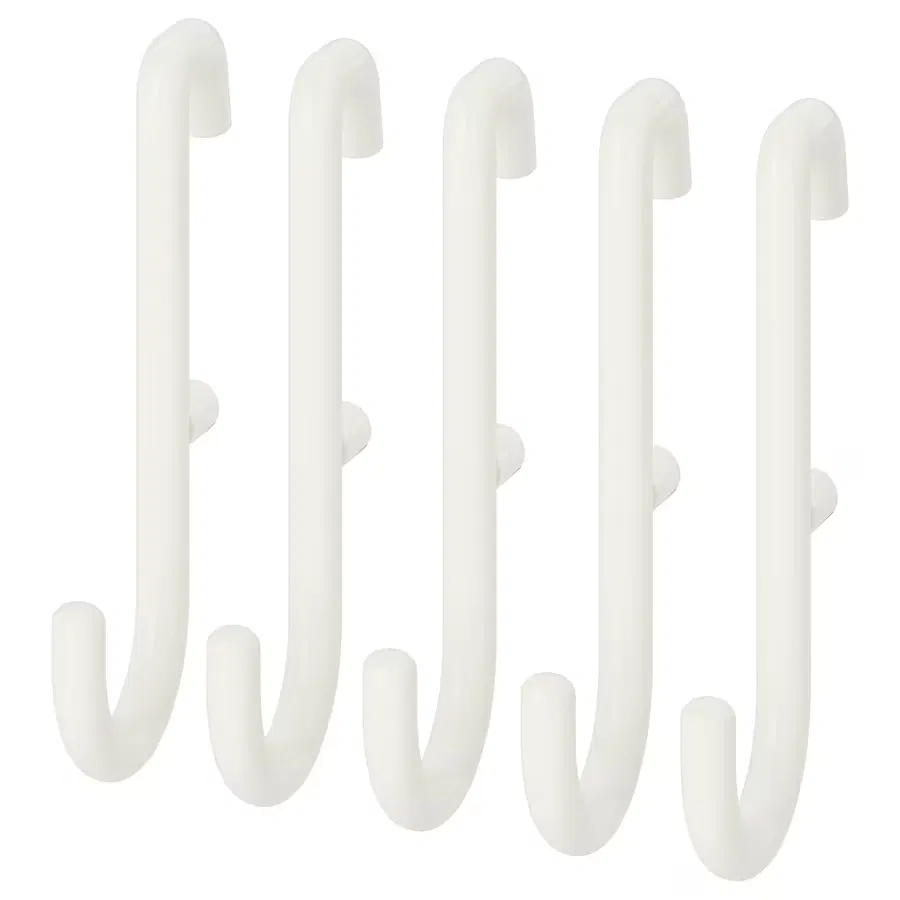 Pegboard Hook, 5 pack-White