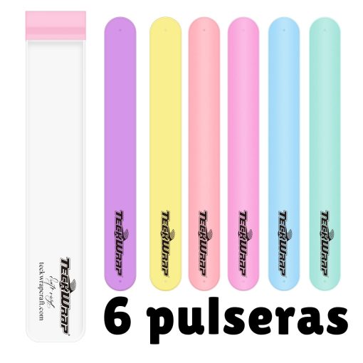 TeckWrap Silicone Slap Bracelets-Pastel Color