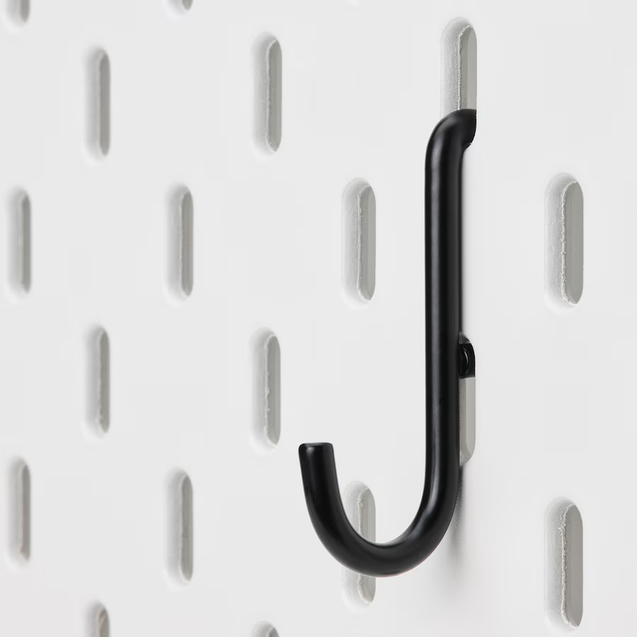 Pegboard Hook, 5 pack-black
