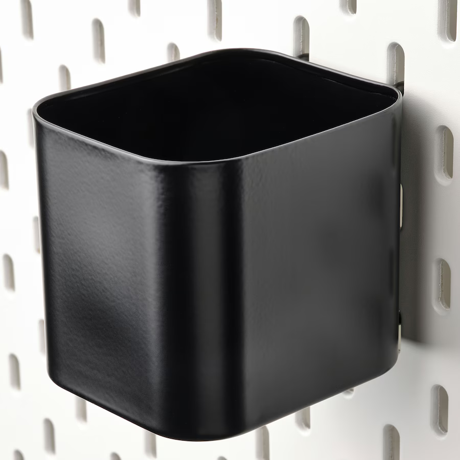 Pegboard Container, Black