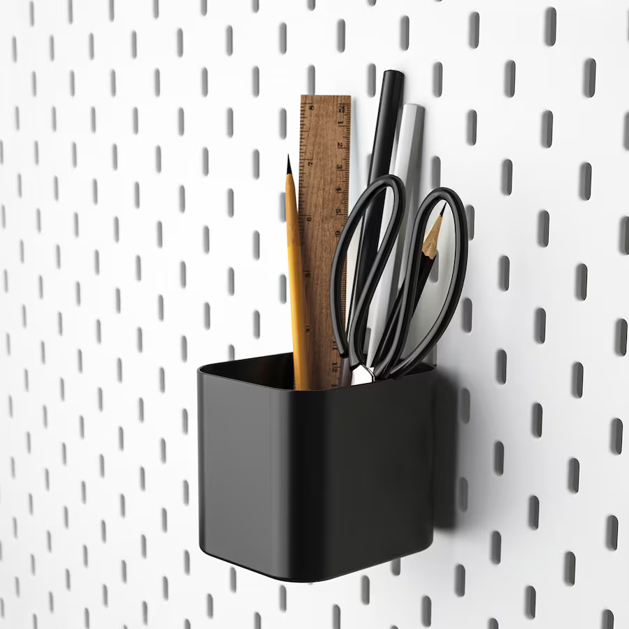 Pegboard Container, Black