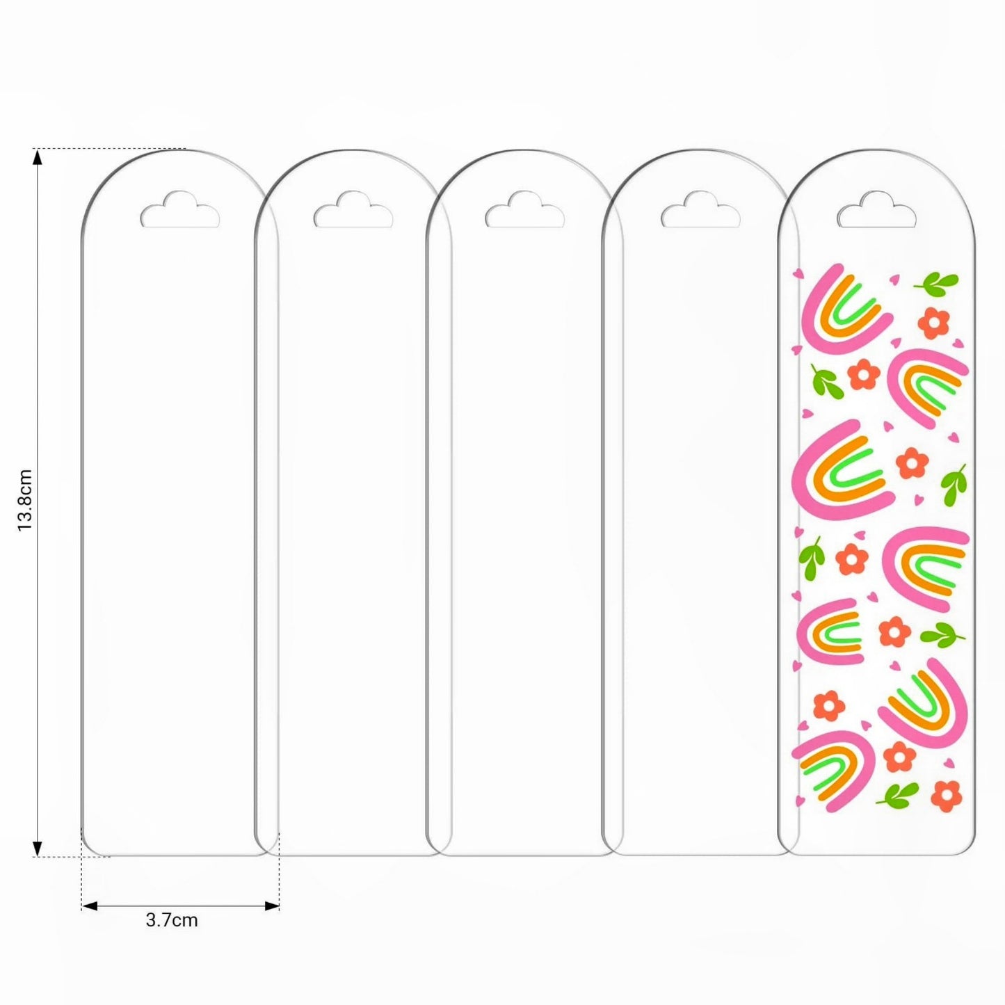 Teckwrap Acrylic Bookmark Blanks -(Cloud 5pcs/set)