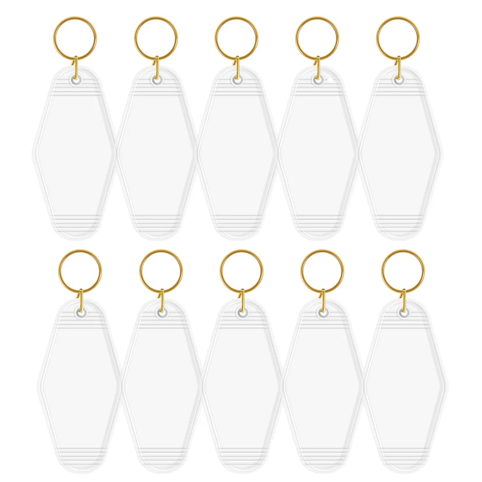Motel Keychains Blanks-Clear