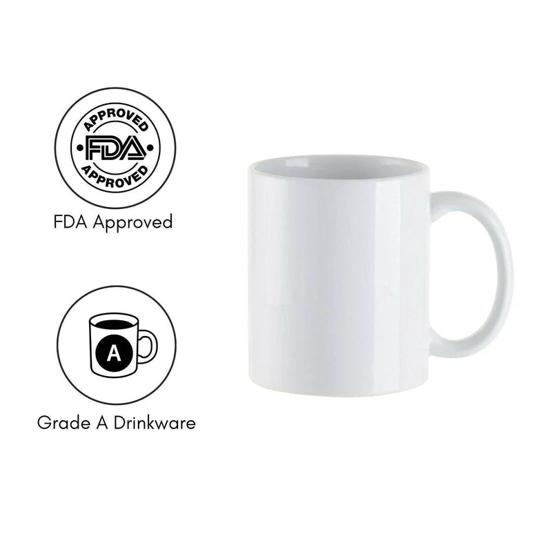 BestSub 11oz Ceramic Sublimation Mugs -White Glossy