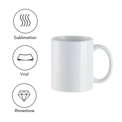 BestSub 11oz Ceramic Sublimation Mugs -White Glossy