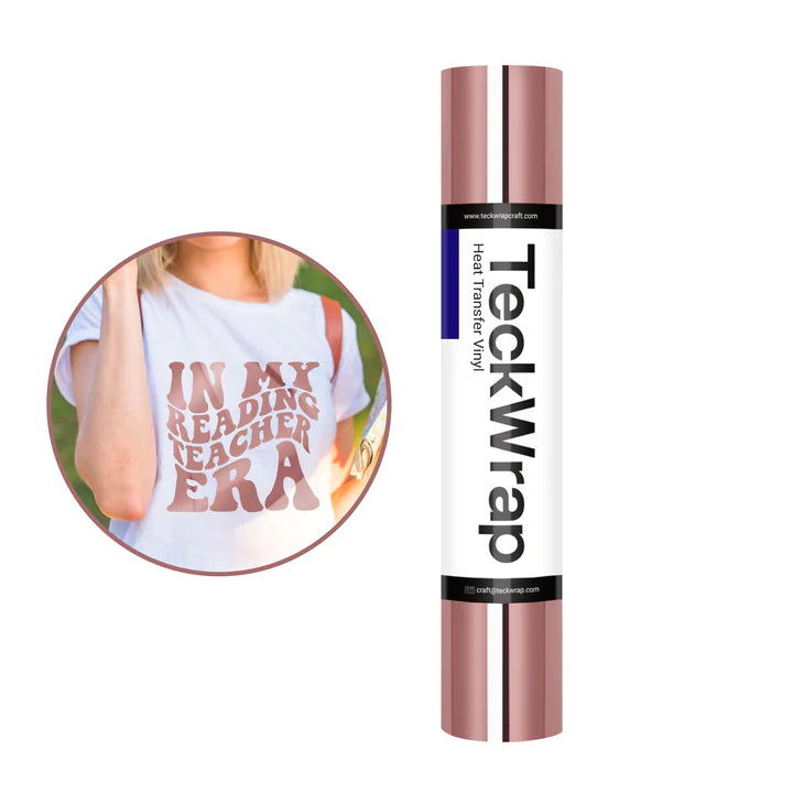 Metallic Chrome Heat Transfer Vinyl-ROSE GOLD