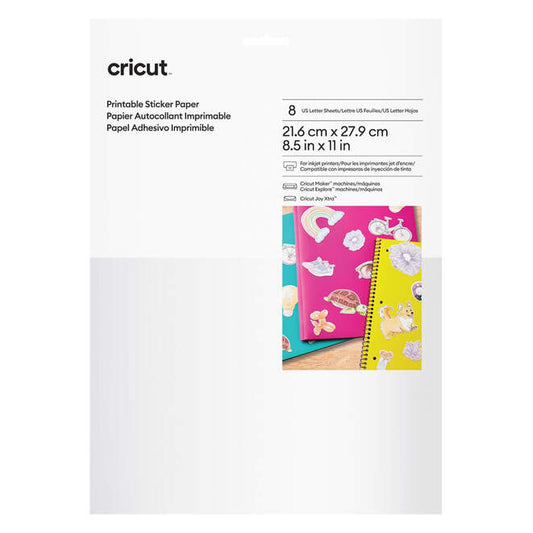 Cricut Printable Sticker Paper-US Letter (8 ct)