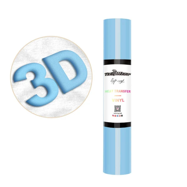 Teckwrap Puff Heat Transfer Vinyl-Baby Blue