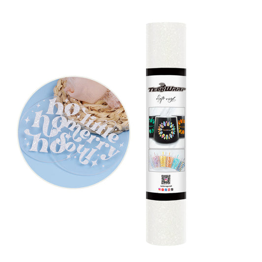 Teckwrap Glitter Adhesive Vinyl-White