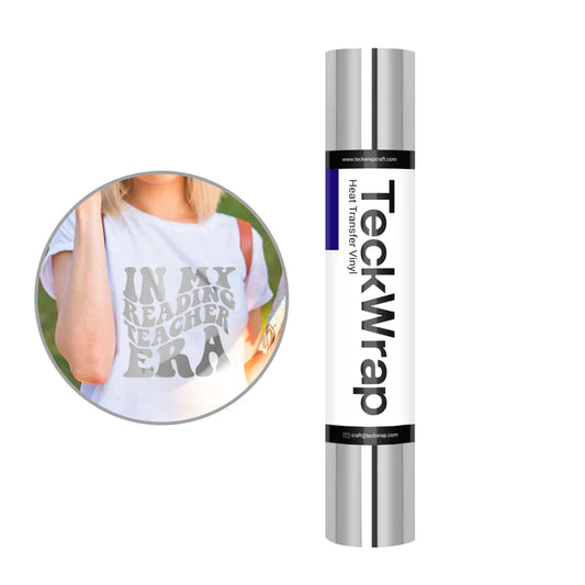 Metallic Chrome Heat Transfer Vinyl-SILVER