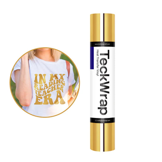 Metallic Chrome Heat Transfer Vinyl-Gold