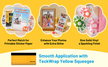 TECKWRAP Cold Laminate Sheets - Glossy Clear (15PCS)
