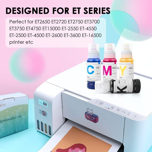 HTVRONT Sublimation Ink for ET Series Inkjet Printers - 4x100ml