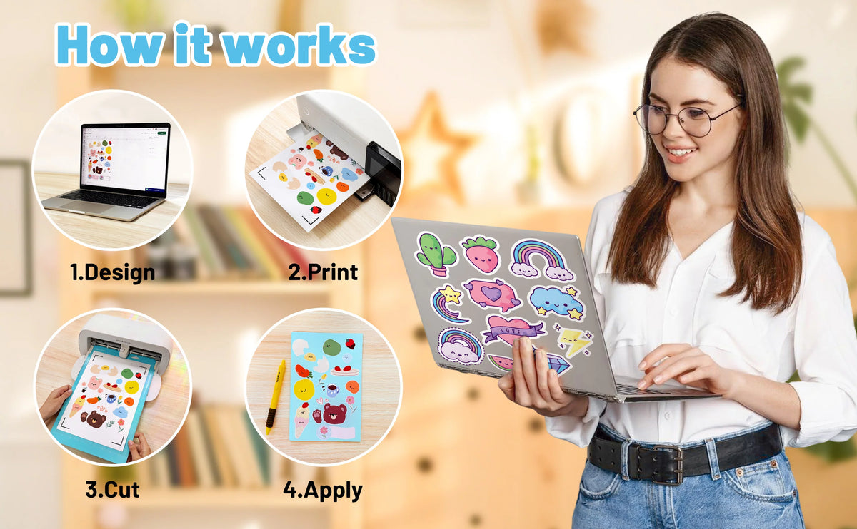 TECKWRAP Translucent PRINTABLE STICKER VINYL (15PCS)