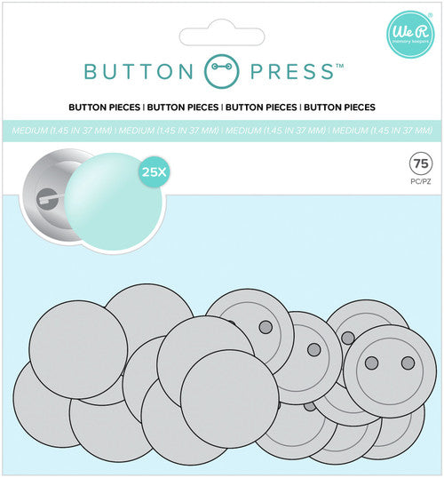 We R Memory Keepers Button Press Refill Pack 25/Pkg-Medium (37mm)