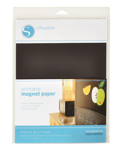 Silhouette Printable Magnet Paper 8.5''x11''- 4 sheets