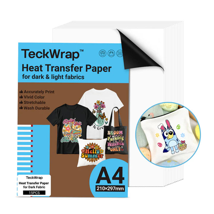 Teckwrap Inkjet Printable Heat Transfer Paper-Matte White