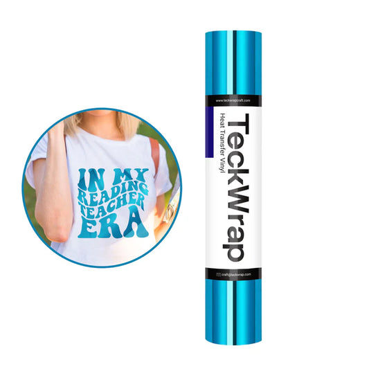 Metallic Chrome Heat Transfer Vinyl-COOL BLUE