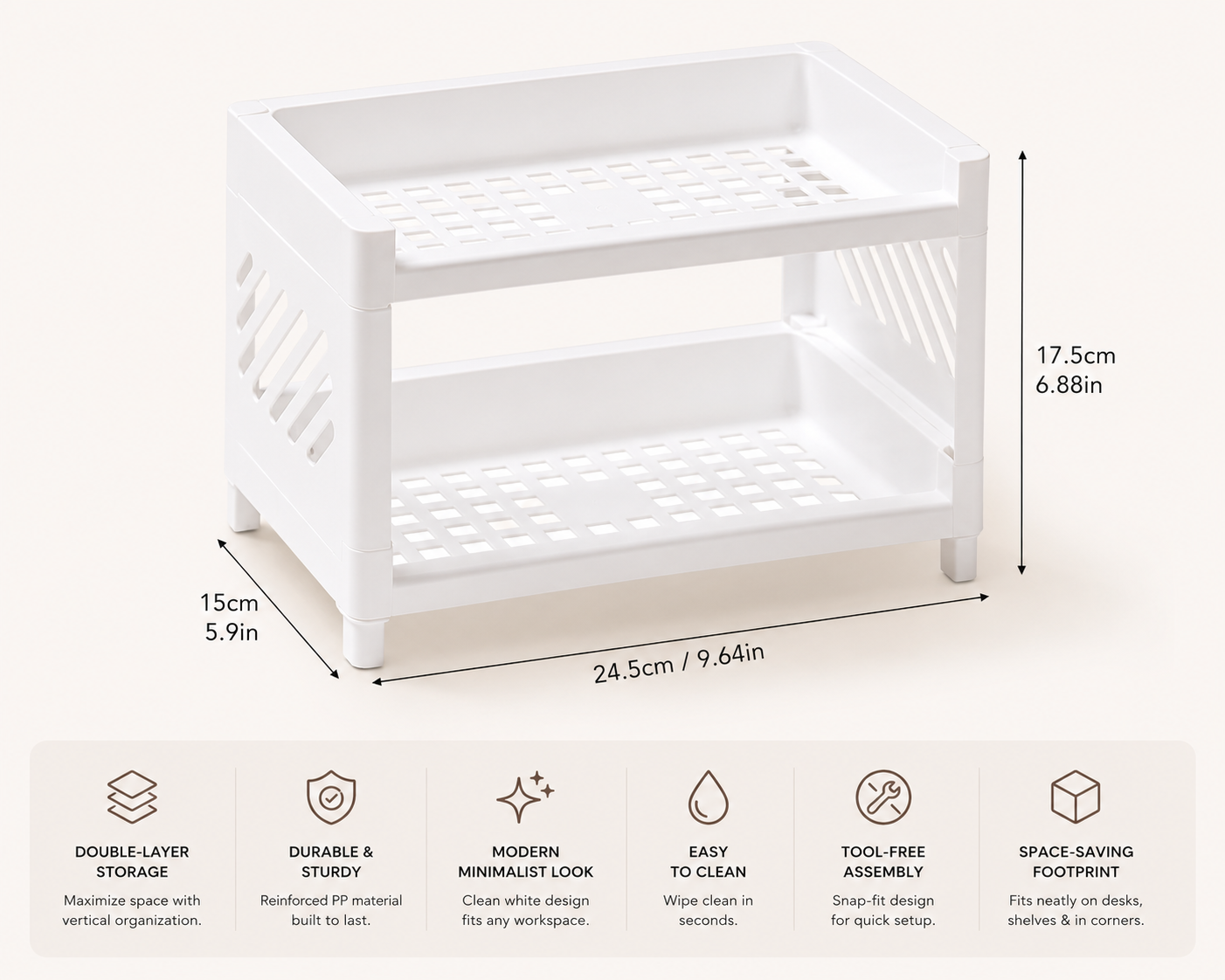 Double-Layer Desktop Storage Rack