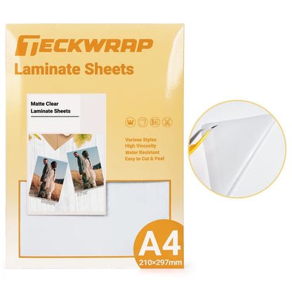 TECKWRAP Cold Laminate Sheets - Matte Clear (15PCS)