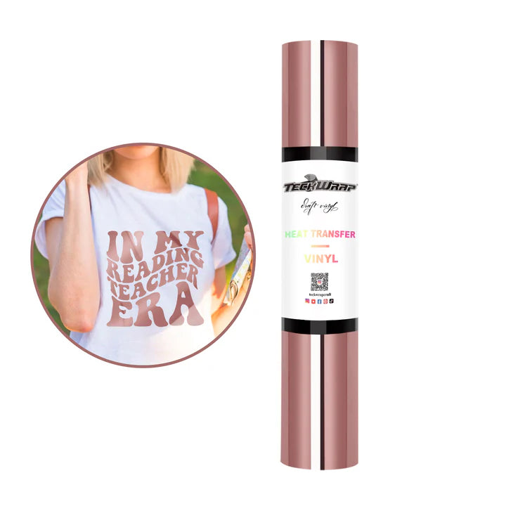 Metallic Chrome Heat Transfer Vinyl-ROSE GOLD