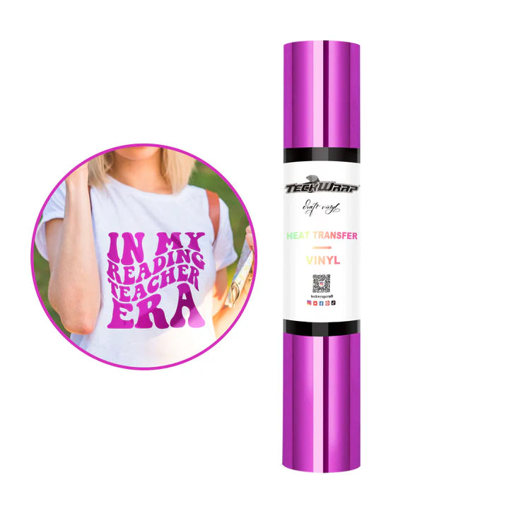 Metallic Chrome Heat Transfer Vinyl-ROYAL PINK