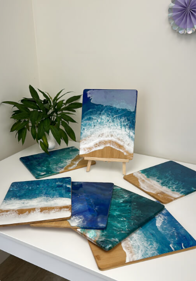 Resin Art Class: Ocean Waves
