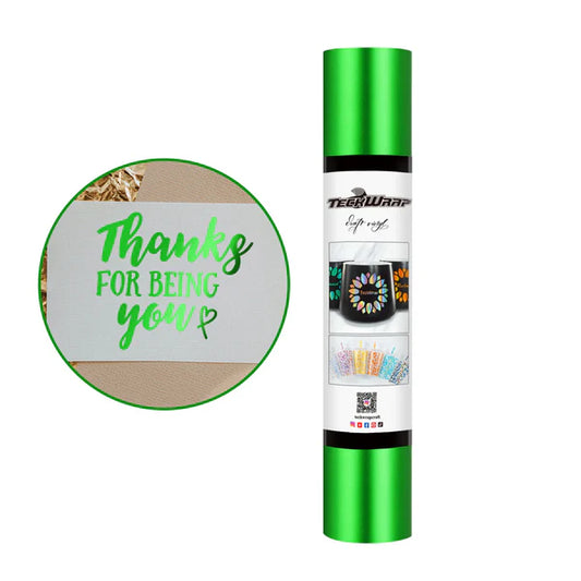 TeckWrap Metallic Grass Green Satin Chrome Adhesive Vinyl