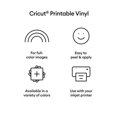 Cricut Printable Vinyl White - US Letter (12 ct)