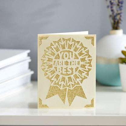 Cricut Joy™ Insert Cards, Cream/Gold Glitter