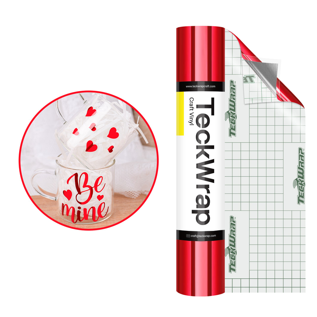 Bubble Free Mirror Chrome Adhesive Vinyl-Red