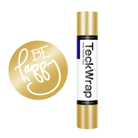 Teckwrap PU Heat Transfer Vinyl-Glossy Gold