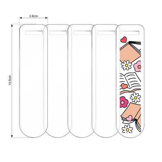 Acrylic Bookmark Blanks(5 Pcs/Set)