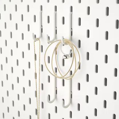 Pegboard Hook, 5 pack-White