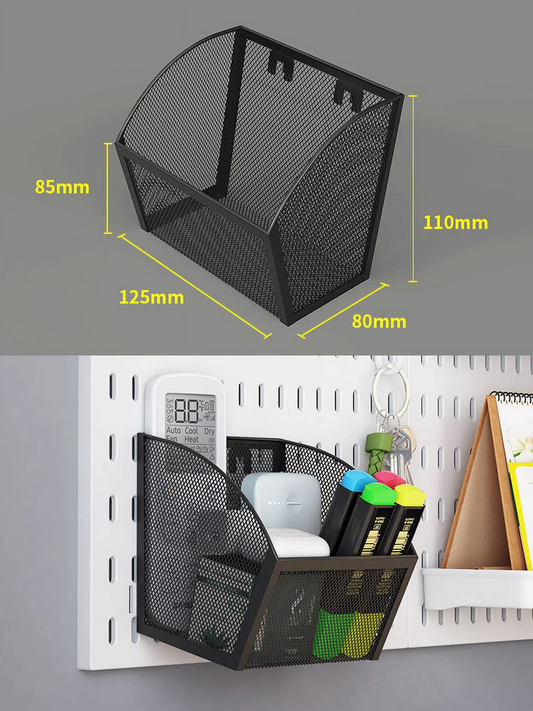 B-024 Skewed Mesh Basket – Large | Heavy-Duty Metal, Black