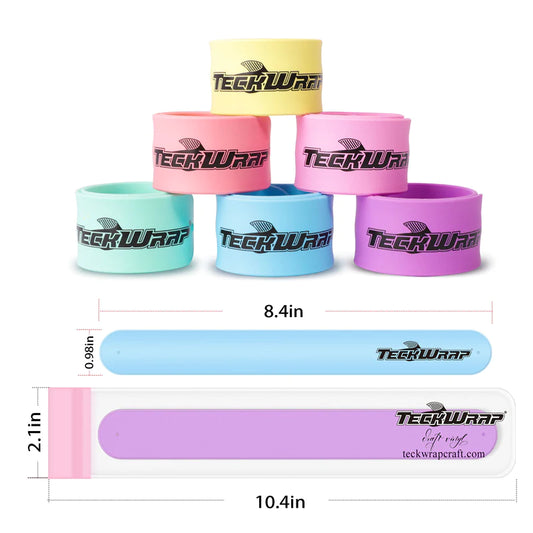 TeckWrap Silicone Slap Bracelets-Pastel Color