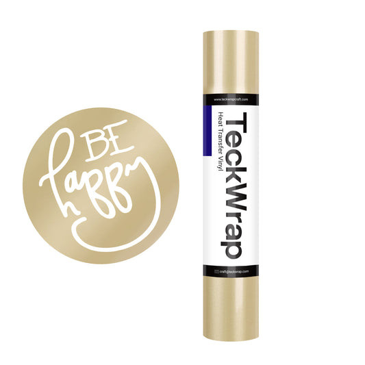 Teckwrap PU Heat Transfer Vinyl-Champagne Gold