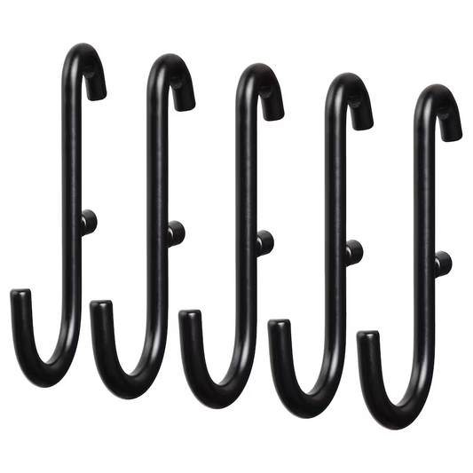 Pegboard Hook, 5 pack-black