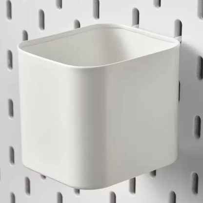 Pegboard Container, White