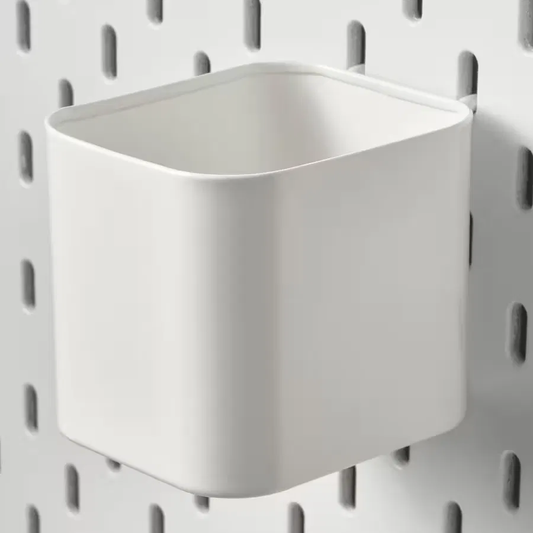 Pegboard Container, White