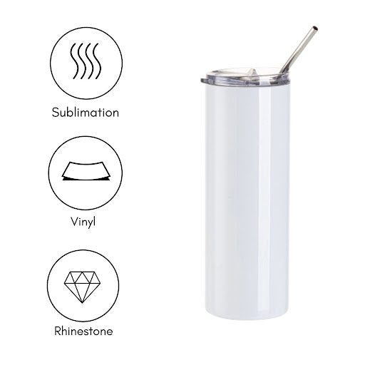 BestSub 20oz Stainless Steel Skinny Sublimation Tumblers